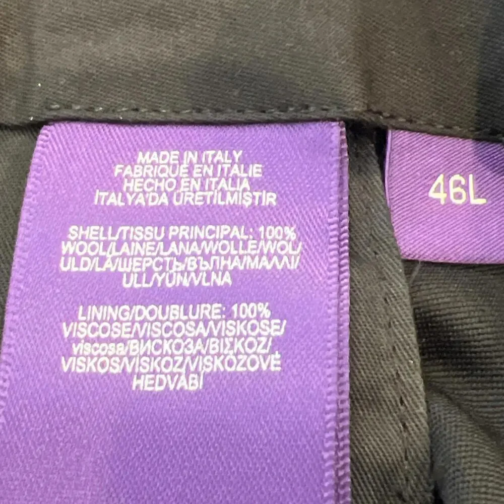 Ralph Lauren Purple Label Black Pants Size 46L - Picture 7 of 15
